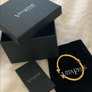 Vita Fede mini titan crystal bracelet cuff arrow